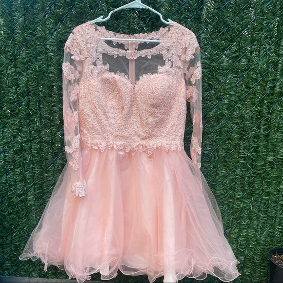 Short Pink Prom Dress - Picture 1 of 5